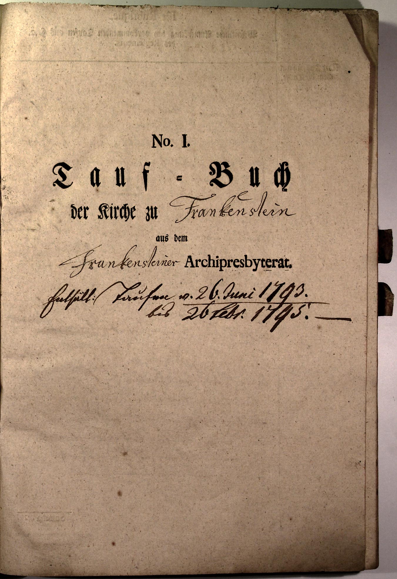 Kirchenbuch 1793 Seite 1