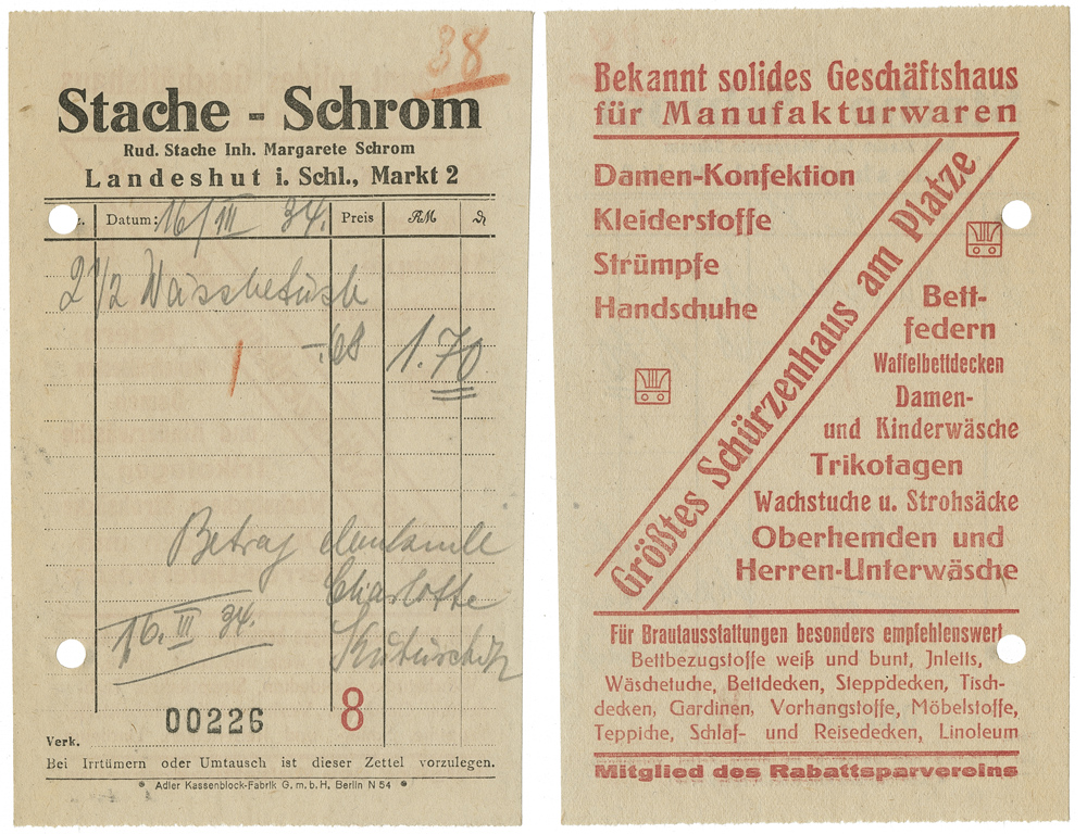 Rudolf Stache Inhaber Margarete Schrom